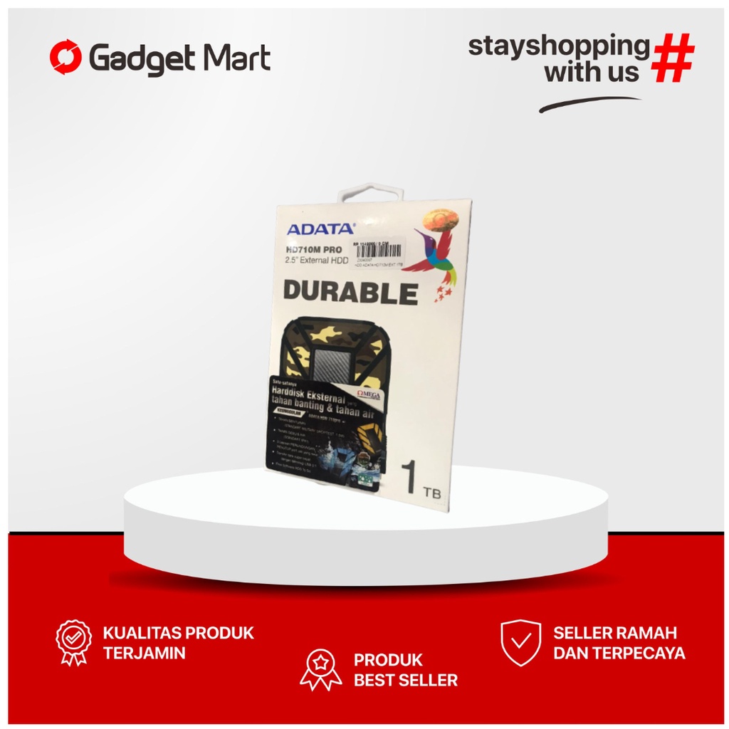 HARDDISK EXTERNAL MILITARY ADATA 1TB