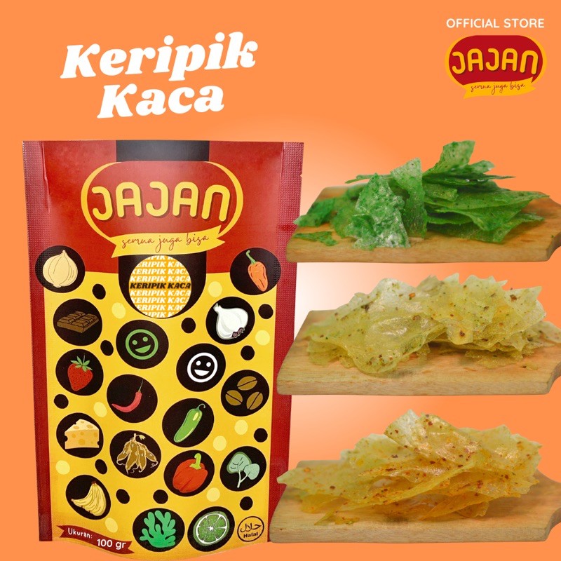 

Keripik Kaca / Beling / Baledag 100 gram Singkong Asli 6 Varian Rasa