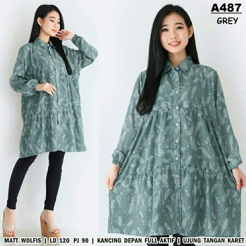 Atasan Top Tunik Wolfis Jumbo Giska