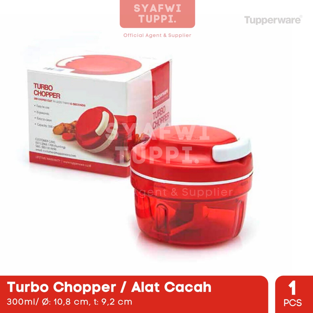 Tupperware Turbo Chopper - Pemotong / Pencacah Cacah Bawang Garlic Copper - Food Processor Tanpa Lis