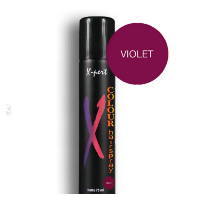 Xpert hairspray VIOLET pewarna rambut non permanen hair spray expert hair color