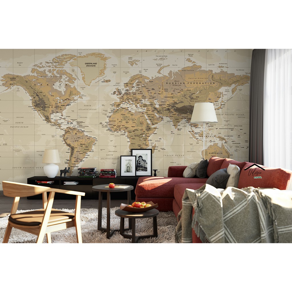 

Wallmural by Odisie - WORLD MAP