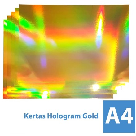 

Kertas Hologram Emas 300 gsm A4 - Paper Gold