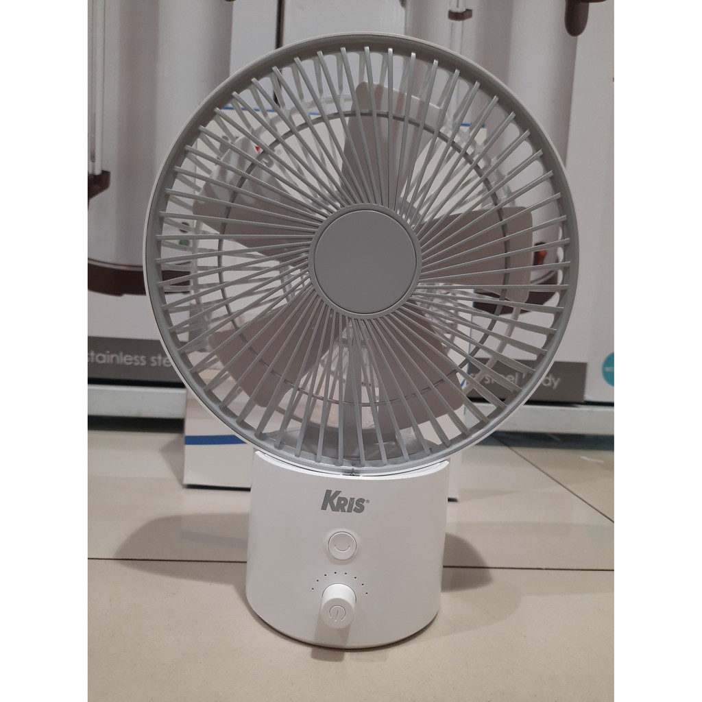 KIPAS ANGIN MINI RECHARGABLE / USB RECHARGABLE FAN WHITE