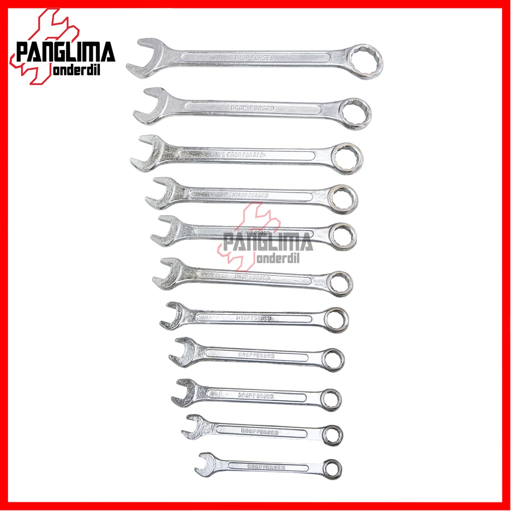Kunci Ring Pas Set 11 Pcs-Biji 8-22 Open End Wranch 8-9-10-11-12-13-14-15-17-19-22 Alat-Perkakas-Petukangan Bulat