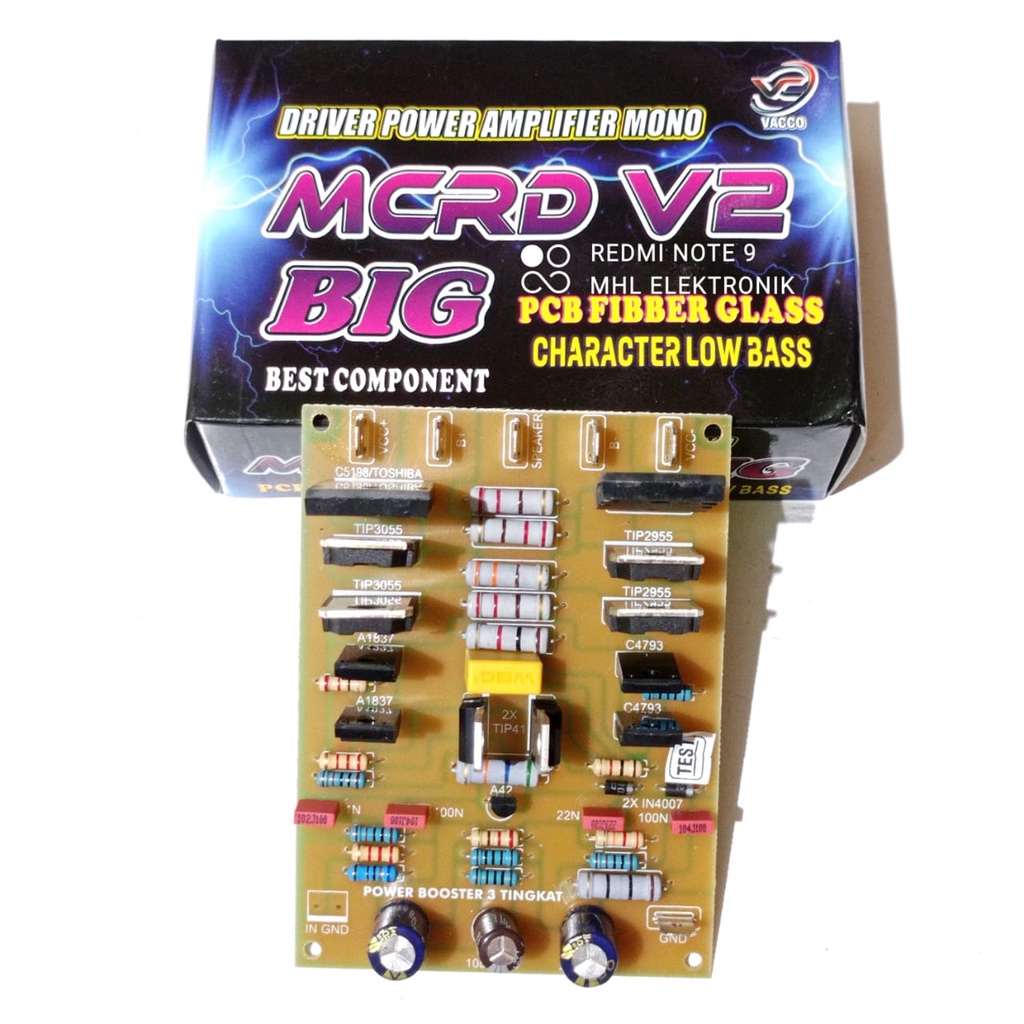 Jual Kit Driver Power Mono Mcrd V Big Low Sub Booster Tingkat Fiber Vacco Shopee Indonesia