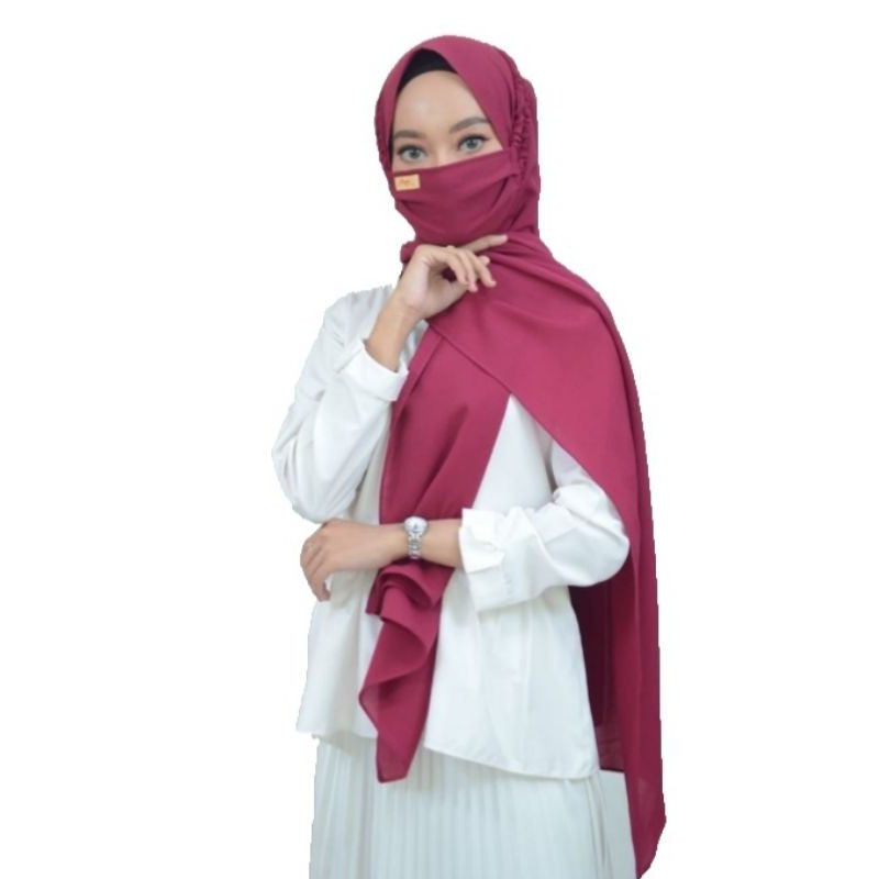 Set Pashmina Masker Aufa