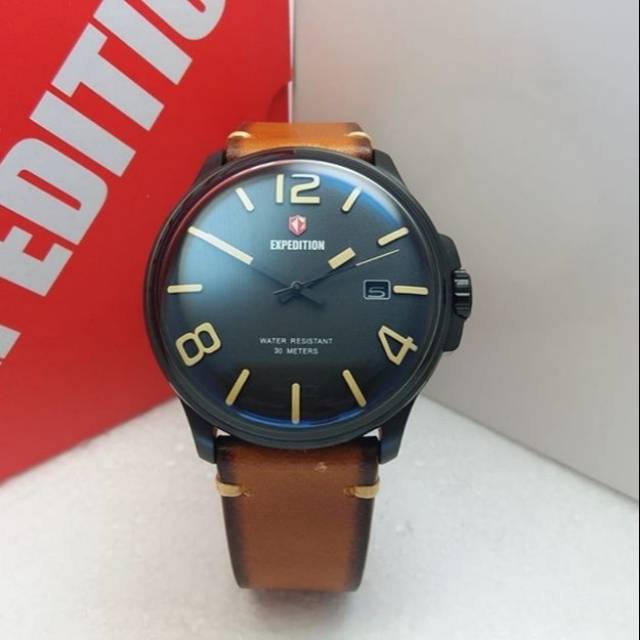 JAM TANGAN EXPEDITION PRIA E 6789 BLACK BROWN ORIGINAL
