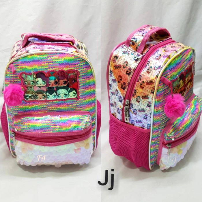 Top       Tas Ransel Anak TK LOL SEQUIN SISIK IKAN Hologram