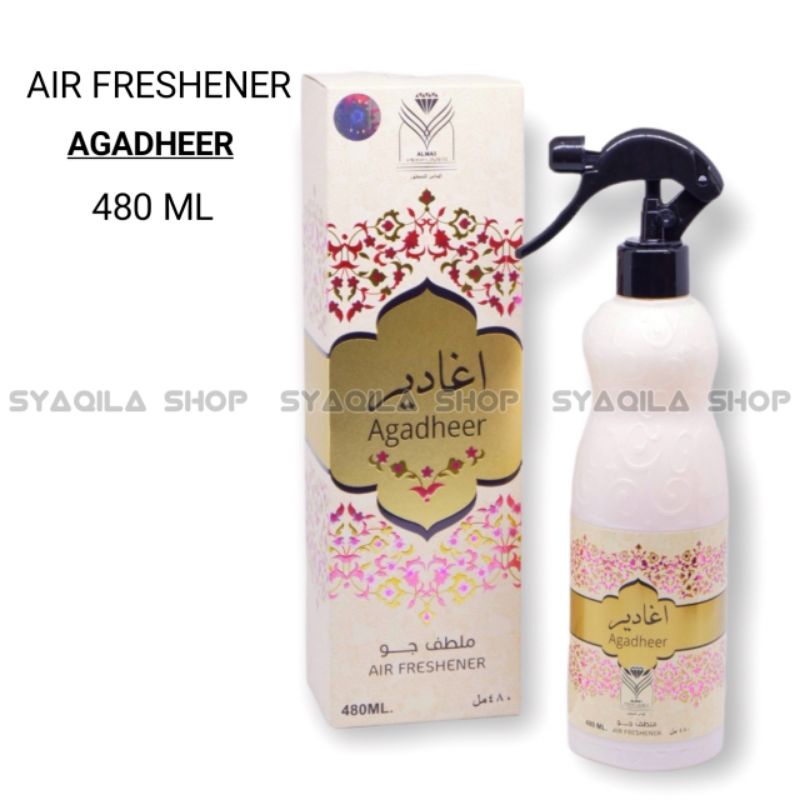 Air dan Linen Pengharum Ruangan Cair Aroma Agadheer Almas Air freshener 480 ML