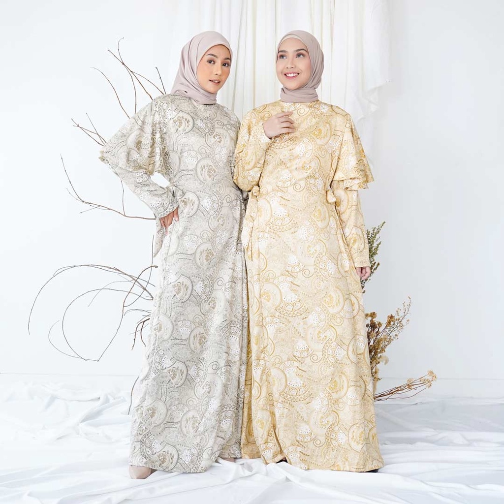 Maxi Dress Satin - Hijriya Long Dress - Gamis