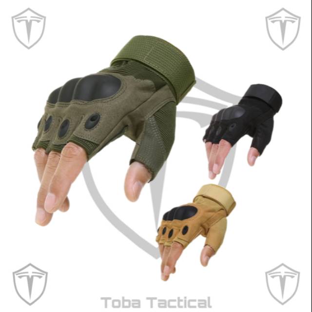 Sarung tangan pendek Tactical Okley outdoor Glove militer army
