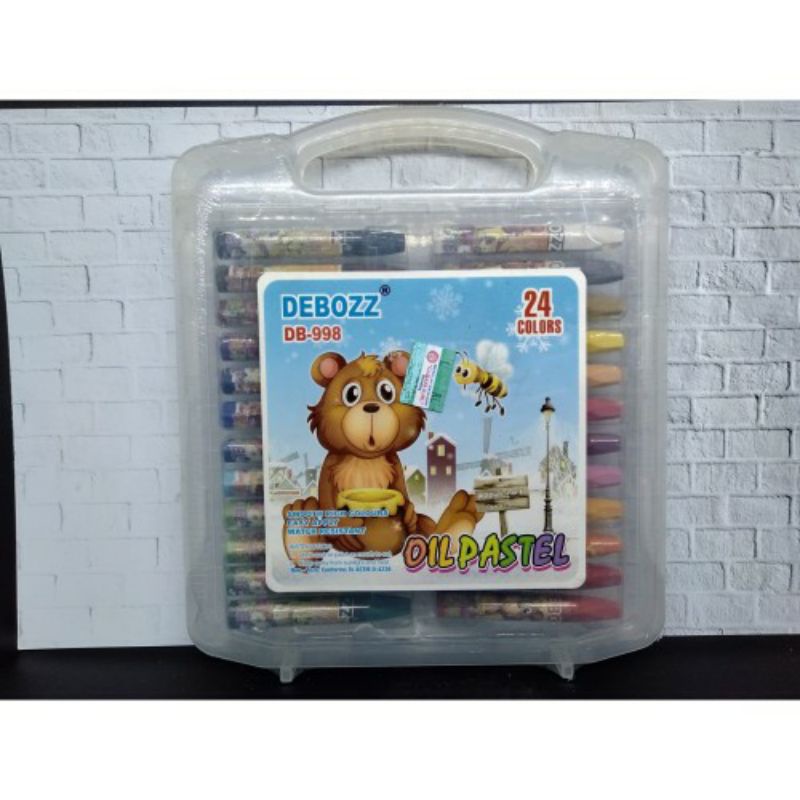 

krayon debozz 24 colours / oil pastel 24pc / pensil warna anak murah