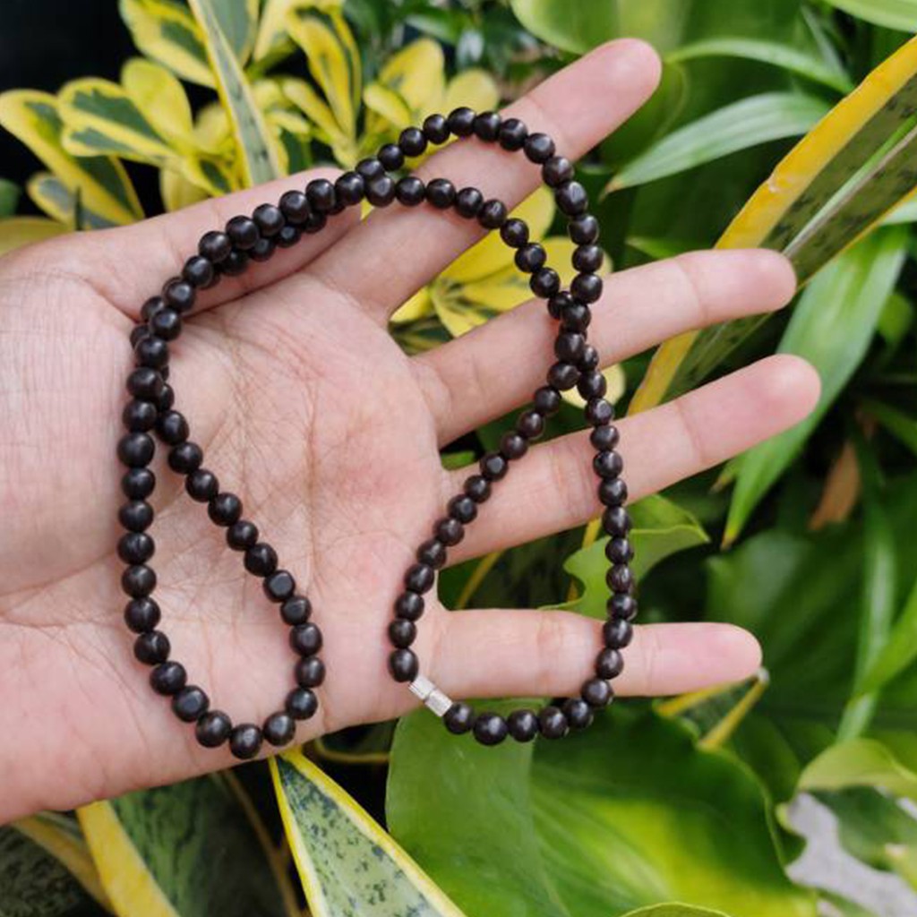 [✅COD] Kalung Terapi Kesehatan Kayu Kaukah Kaokah Koka Kaoka Kokah Kokka Bulat Coklat Aksesoris Fashion Pria Wanita Cewek Cowok Couple Asli Original