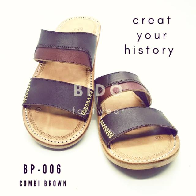  Sandal  Pria Kulit  Sapi Asli model Bandua Shopee Indonesia