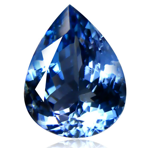 HKD Certified Pear 9x7mm 1.77ct Natural Bluish Violet Tanzanite Tanzania TZ153