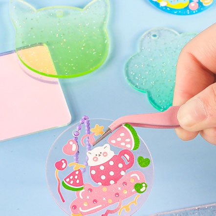 Dpp-69 / 162 / 211 / 280 / 398 Pcs / Set Stiker Idol Goo Card Bahan Akrilik Transparan Untuk Dekorasi DIY