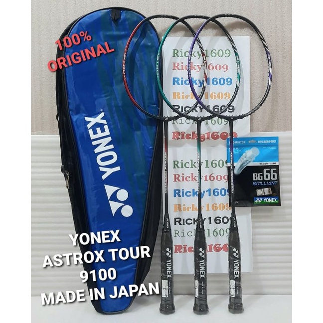 RAKET BADMINTON YONEX ASTROX TOUR 9100 JAPAN / YONEX ASTROX JAPAN TOUR SERIES + BG 66 BRILLIANT - OR