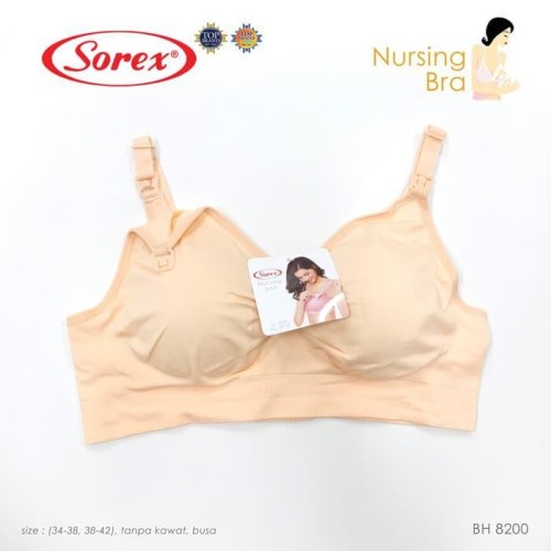 Sorex Bra 8200 BH Menyusui | Sorex Nursing Bra  Busa Tipis Tanpa Kawat | Open Sorex