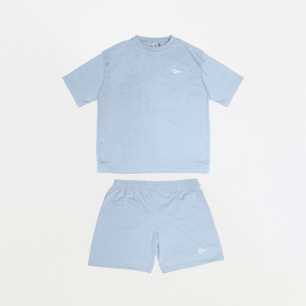 JOHNJILL - Kaos Oversize Short Sleeve &amp; Short Pants - Basic Set