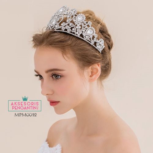 [SIAP KIRIM] CROWN WEDDING AKSESORIS PENGANTIN WANITA MAHKOTA BRIDAL MPM012