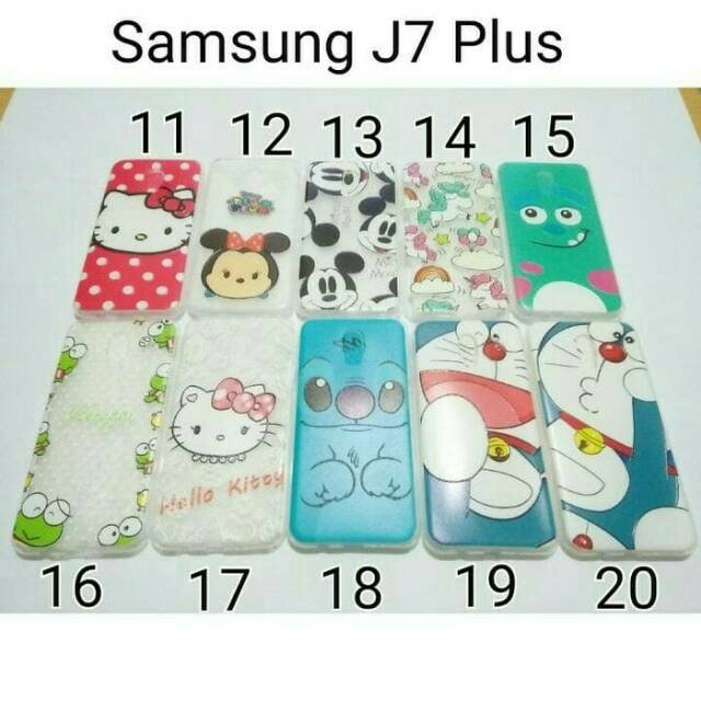Case Ultrathin Karakter For Samsung J7 Plus/ Softcase Cewek Samsung J7 Plus