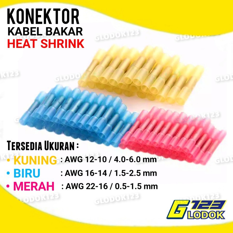 Konektor Penyambung Kabel Heat Shrink Isolasi Bakar