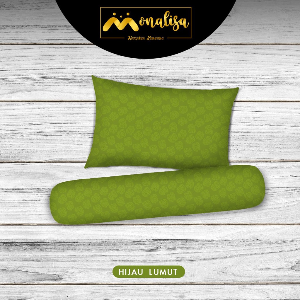 Monalisa Emboss BedCover SET Sprei Uk 100/120 - Hijau Lumut