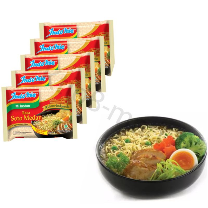 

INDOMIE SOTO MEDAN 5pcs/Mie Instan Kuah Khas Sumatera