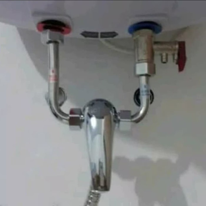 Keran Kran Air Shower Mini Mixer Panas Dingin Tanpa Bobok Tembok