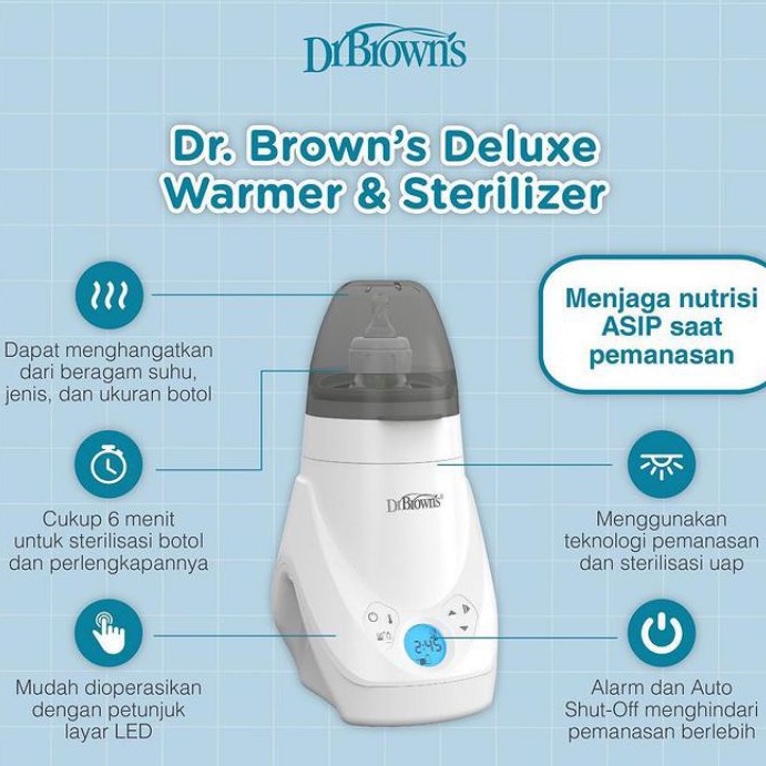 Dr Browns Deluxe Electric Bottle &amp; Food Warmer &amp; Sterilizer Penghangat Susu - AC148