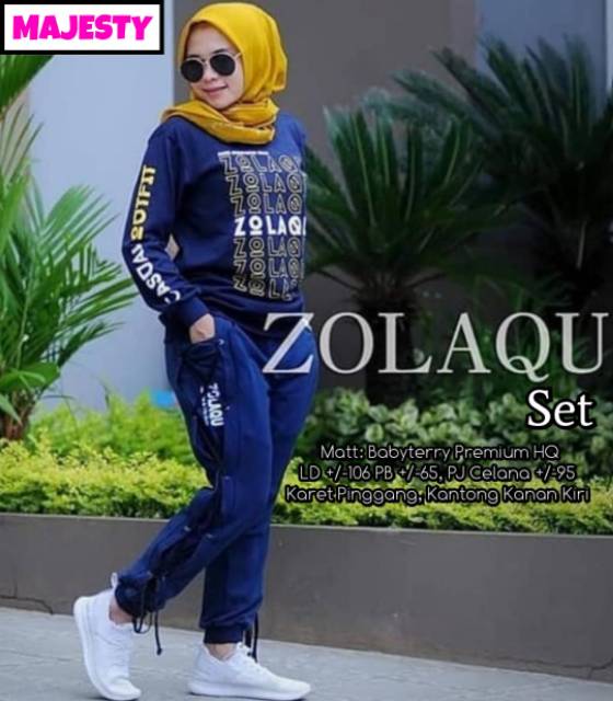 ZOLAQU SET setelan baju olahraga