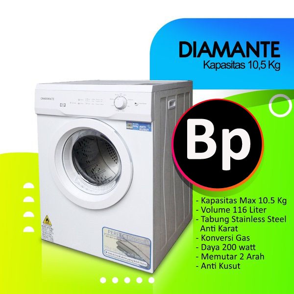  Mesin  Pengering  Laundry Dryer Diamante Konversi Gas 