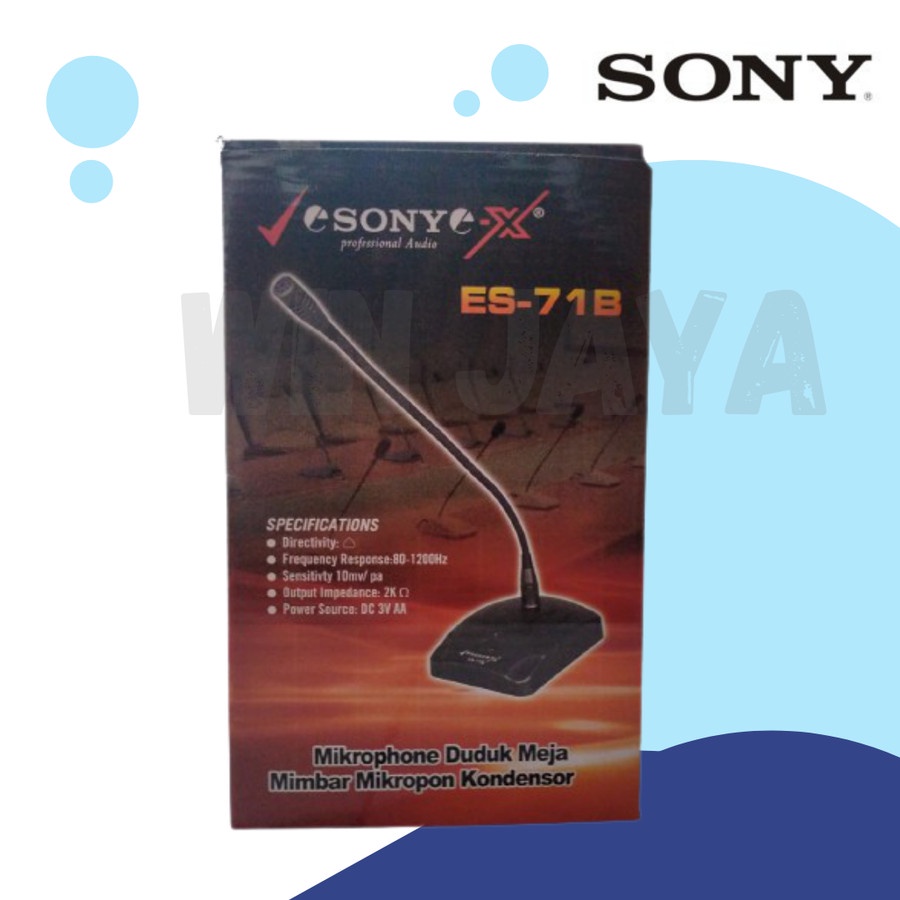 MIC MEJA KABEL EX SONY ES-71B MIC PODIUM MIC MEJA RAPAT EX SONY ES-71B