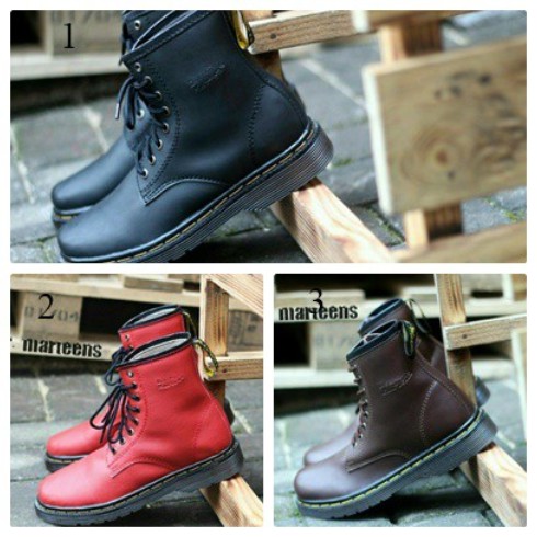 PROMO !! sepatu pria wanita keren fashion boots klasik  dr marteen tinggi sepatu nongkrong santai !!