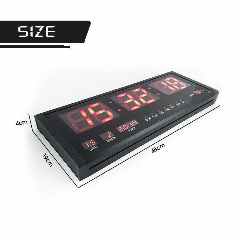 Sonifer Jam Dinding Digital Besar LED Clock SMS-4819 Red