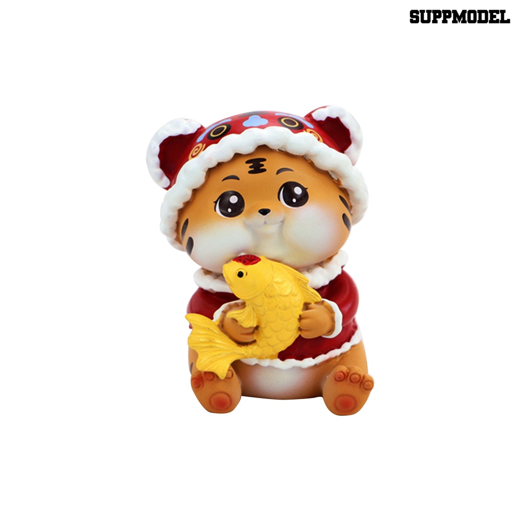 Mainan Figurin Macan Kartun Bahan Resin 2022 Untuk Dekorasi Meja