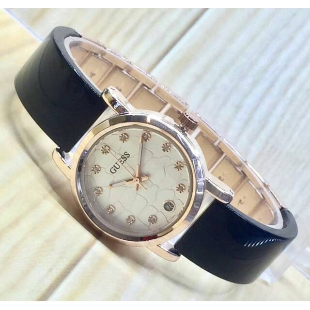 JAM TANGAN WANITA GUESS SEMI KERAMIK BLACK
