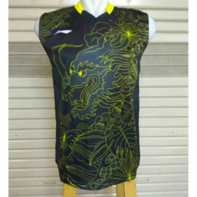 KAOS SINGLET BADMINTON LINING L.24 HITAM