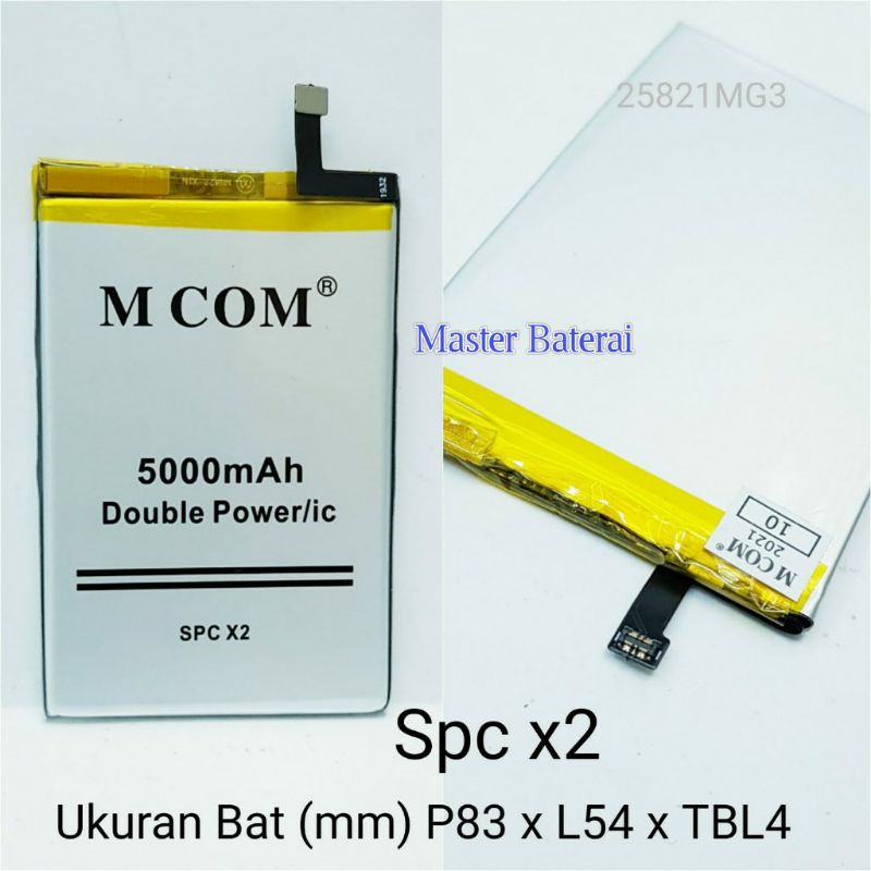 Baterai SPC X2 X-2 Double IC ORIGINAL MCOM
