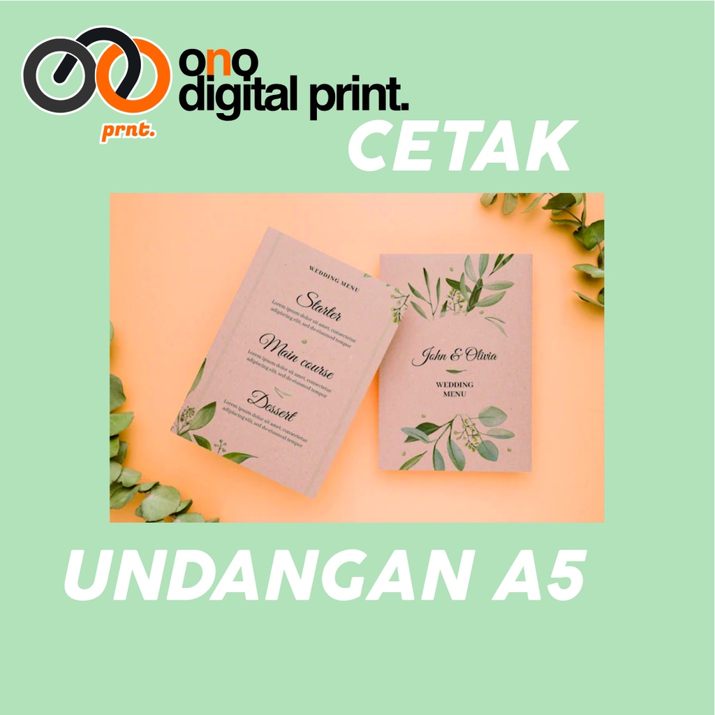 

Cetak Undangan A5/ Undangan Murah Minimal Order 5 pcs/ Undangan Nikah