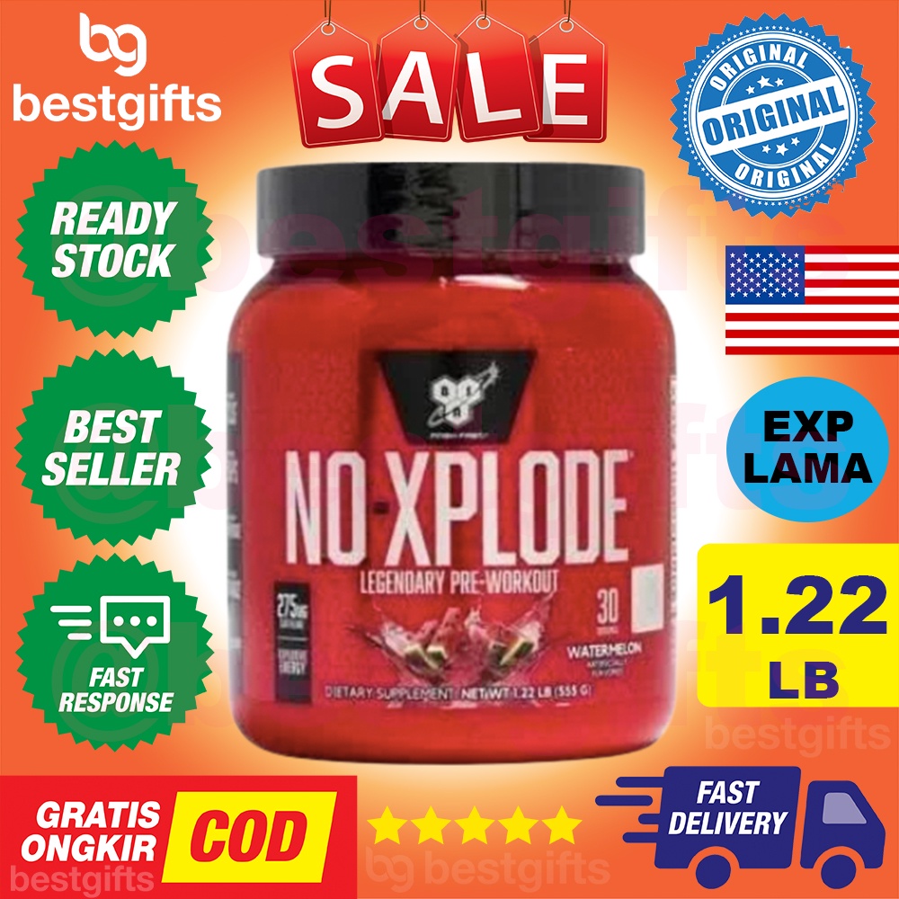 BSN FINISH FIRST NO XPLODE LEGENDARY PRE WORKOUT PWO PREWORKOUT MENINGKATKAN KEKUATAN ENERGI 1.22 LB