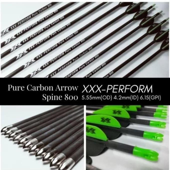 Xxx-Pro Pure Carbon 800 - Arrow Spine 800 Anak Panah Olahraga Panahan Terlaris