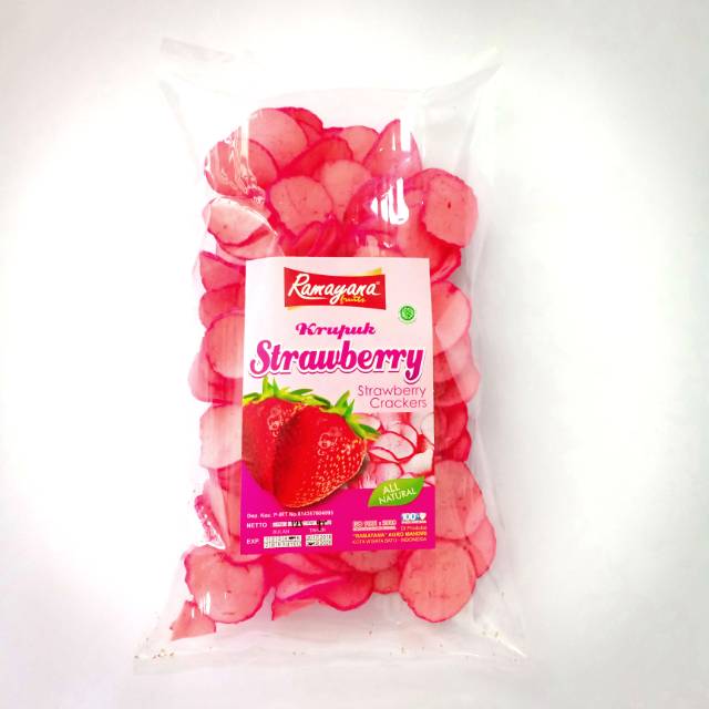 Krupuk Buah Strawberry kripik khas Malang Murah