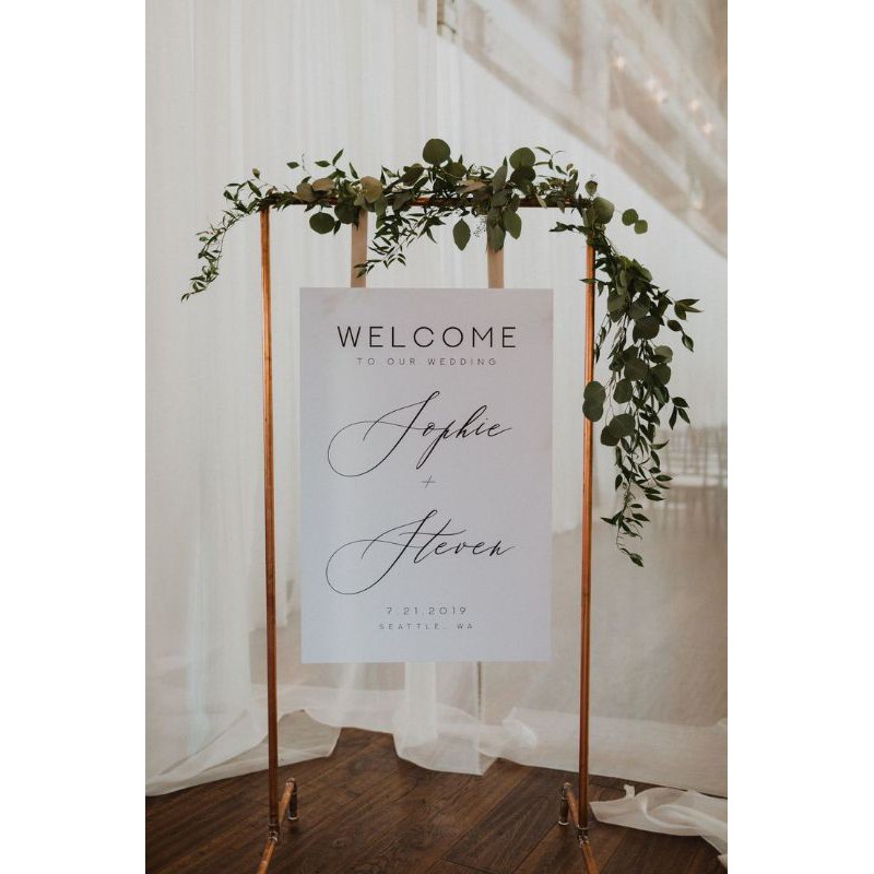standing welcome sign/ standing photo dekorasi