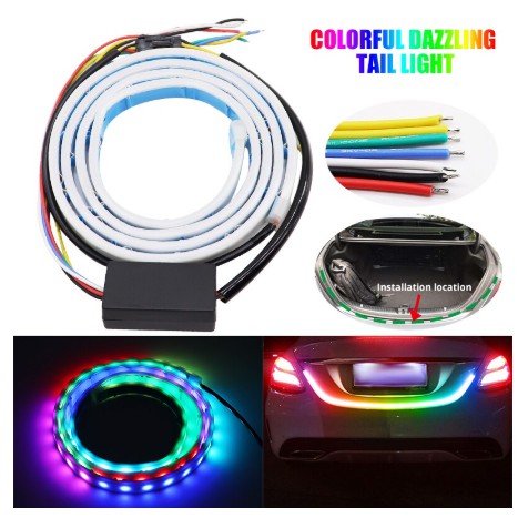 LAMPU LED Strip TAIL TRUNK RUNNING JALAN DRL RGB BAGASI BELAKANG