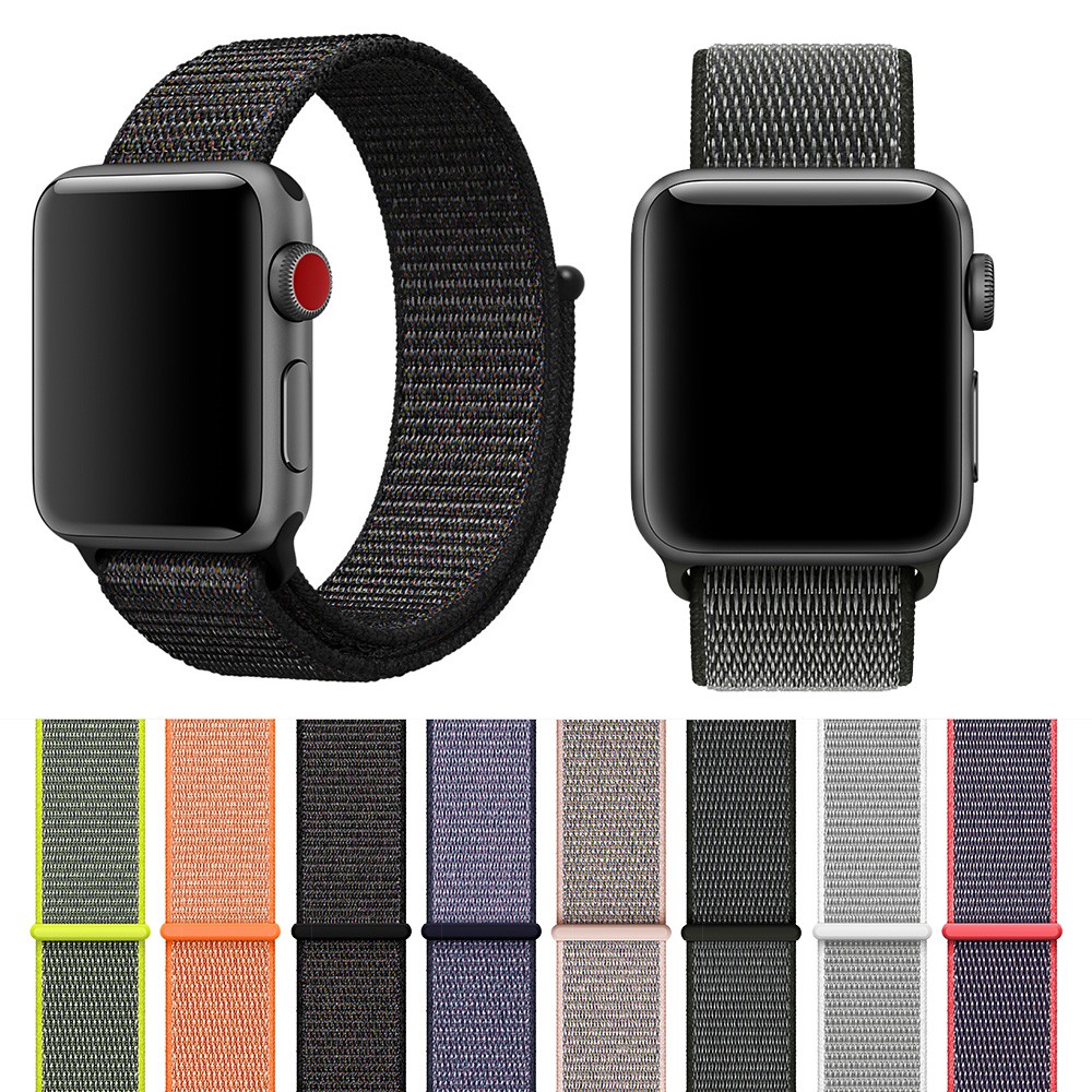 Terbaru upgrade Kain Nylon Gelang Jam straps untuk Apel iWatch Menonton olahraga lingkaran gelang