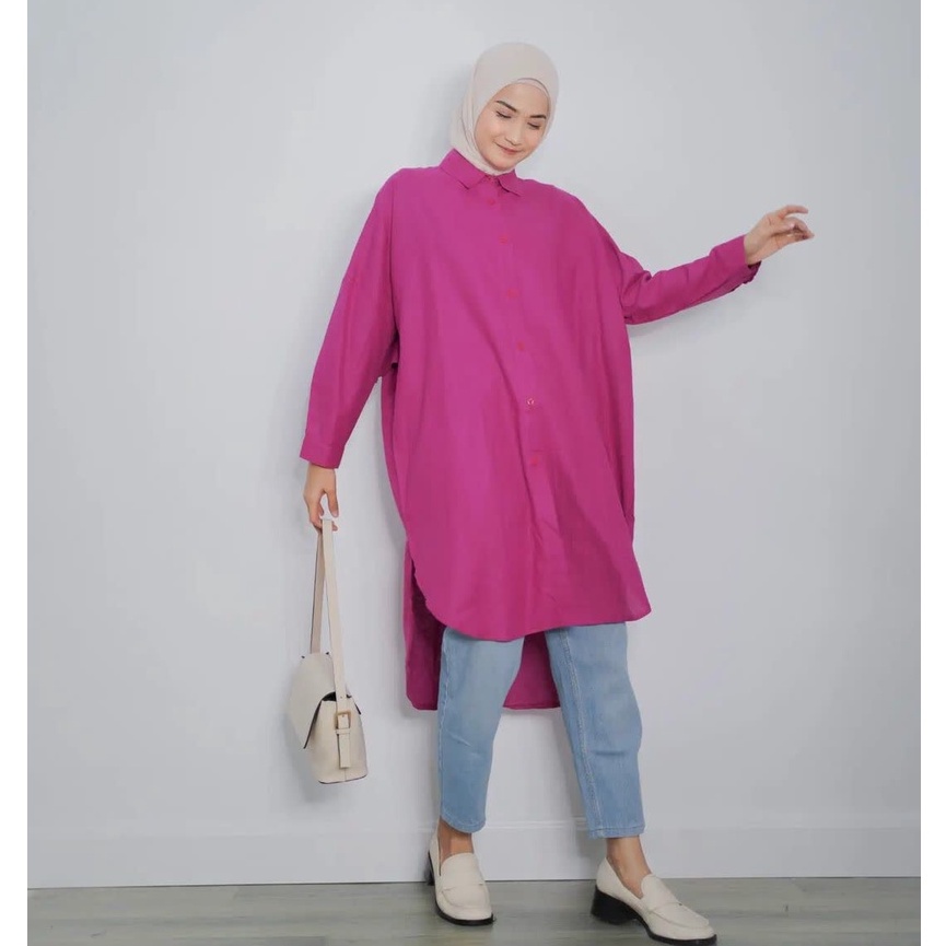 LAYNA TUNIK RAYON WANITA // SERUNI TUNIK REMPEL BELAKANG