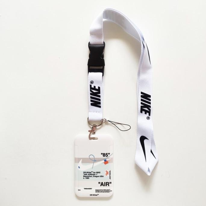

Office & Stationery | Document Organizer | Id Card Holder Name Tag Lanyard / Kalung Kartu Black White Nike Aj | Best Seller