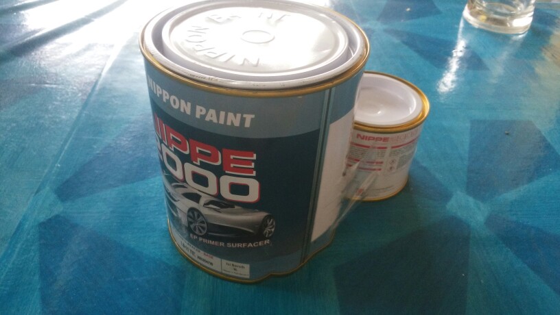 Nippe 2000 Primer Epoxy Abu / Putih Surfacer Cat Dasar 2 Komponen 1lt+200ml